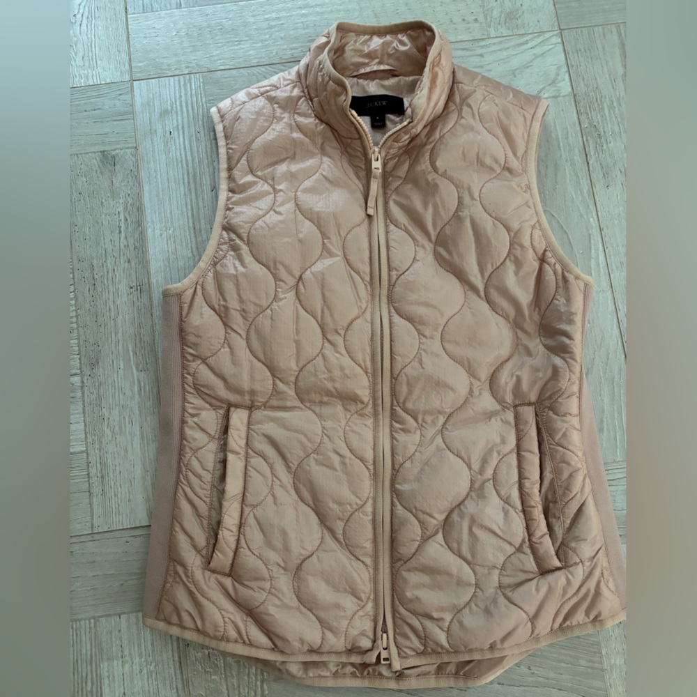 JCREW Women’s Quilted Pinkish/Tan Vest